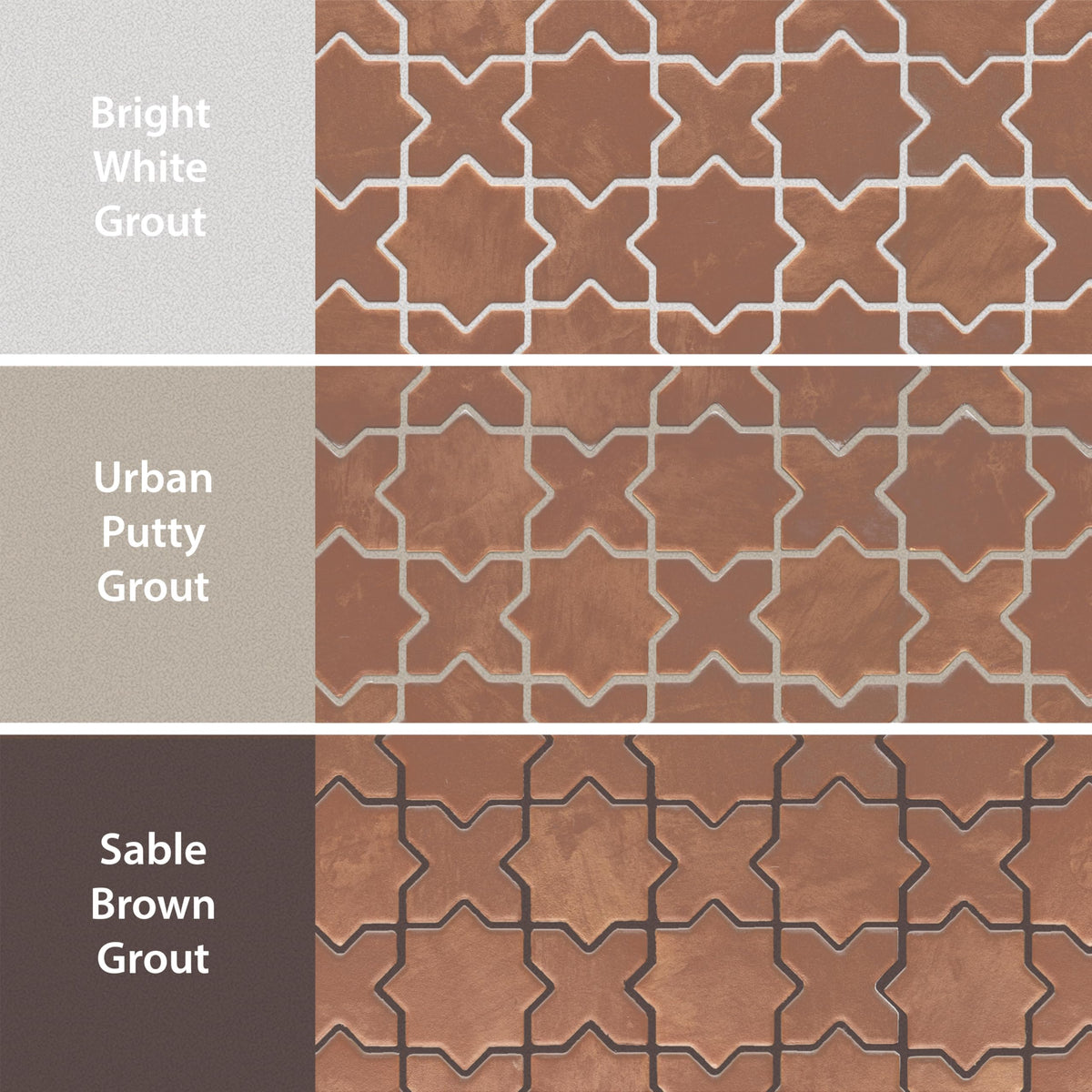 Sentier des Cotto 2" Star Cross 11-7/8" x 11-7/8" Porcelain Floor/Wall Tile