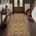 2x6 Washable Runner Rug, Vintage Botanical Bird Floral Hallway Runner, Non Slip Stain Resistant Low Pile Soft Kitchen