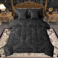 Gothic Damask Comforter Set with Sheets 7 Piece Twin Size
