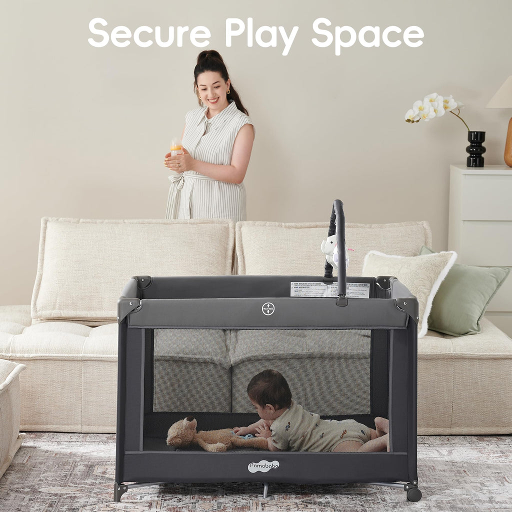 Foldable Portable Baby Playard Crib for Toddlers