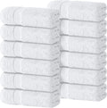 Luxury Cotton Washcloths 13x13 Inch - 650 GSM Turkish Cotton | Hotel, Spa, Bathroom Face Towel | 12 Pack