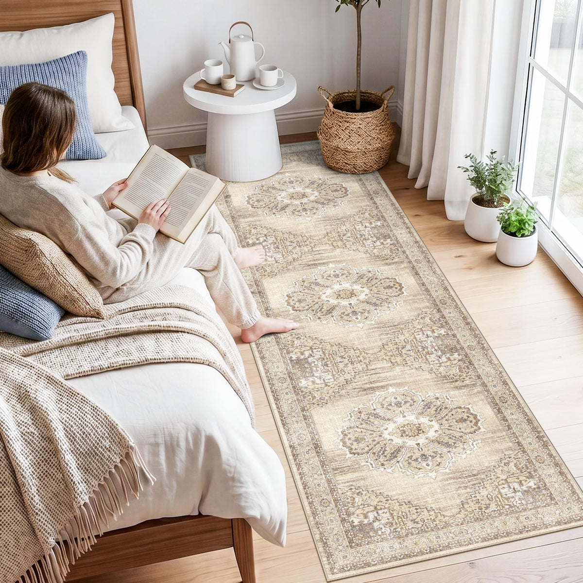 Washable Runner Rug 2x6: Washable Soft Hallway Runner Rug Durable Kitchen Rugs and Mats Non Slip Water Resistant Low