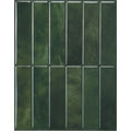 Peel and Stick backsplash, Stacked Forest Green, 11.43"x9"