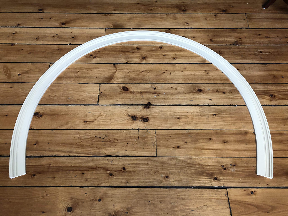 RB3: Flexible Casing Molding: 1-1/16" Thick x 3.5" Wide - PRE Curved to fit Half Round Arches 67" to 84" Diameter