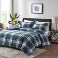 Park Parkston Plaid Comforter Set, 3 Piece Navy