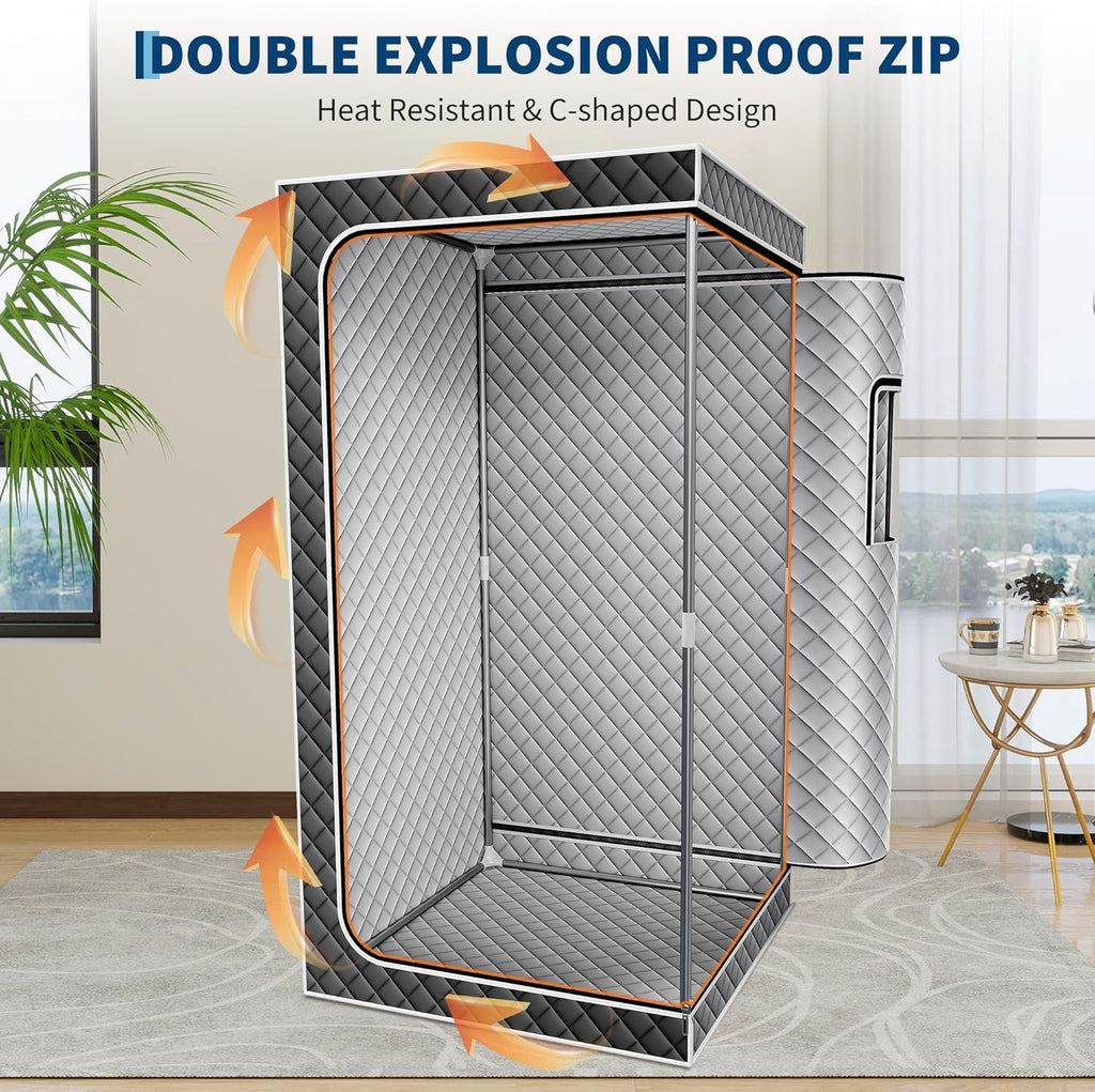 Portable Sauna Box for Home, Personal Sauna Tent for Relaxation, Indoor Steam Sauna Room with 3L/1200W Steamer