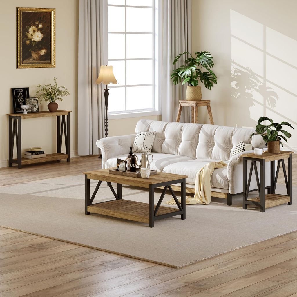 Farmhouse Console Table, Narrow Sofa Table, 40 Inch