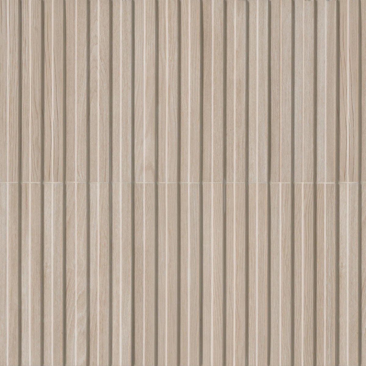 Porcelain Slat Fluted Wood Wall Tile |Serata Vibra Dunewood | 6" x 16"