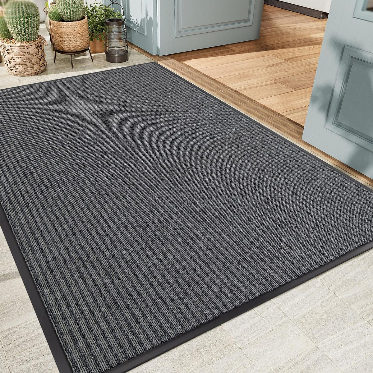 Front Door Mat Outside Entrance, Sturdy Indoor Outdoor Doormat 60x36 | Dirt Trapper Welcome Mats , Non Slip