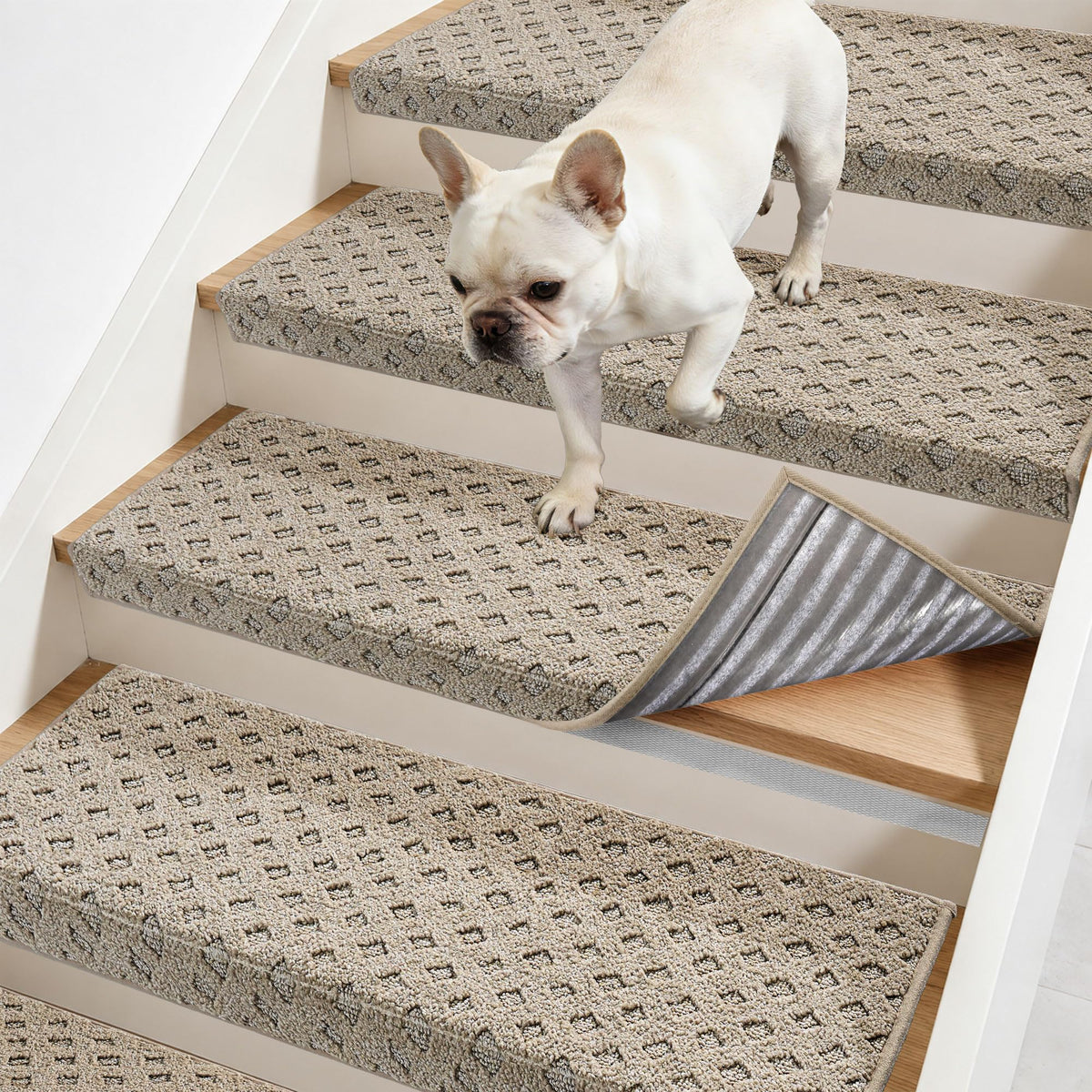 " Bullnose Carpet, 14 Pcs Beige