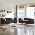 2-Piece Luxury Chesterfield Sofa Set with 2 3-Seater Sofa, Mid-Century 6-Seater Tufted Buttons Couch Set with 4