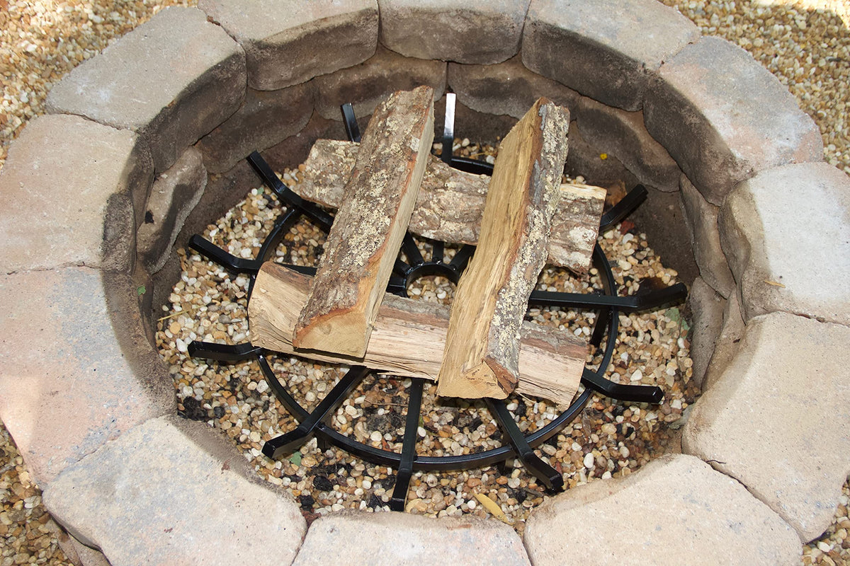 Wagon Wheel Firewood Grate for Fire Pit - Made in the USA (36 Inch)