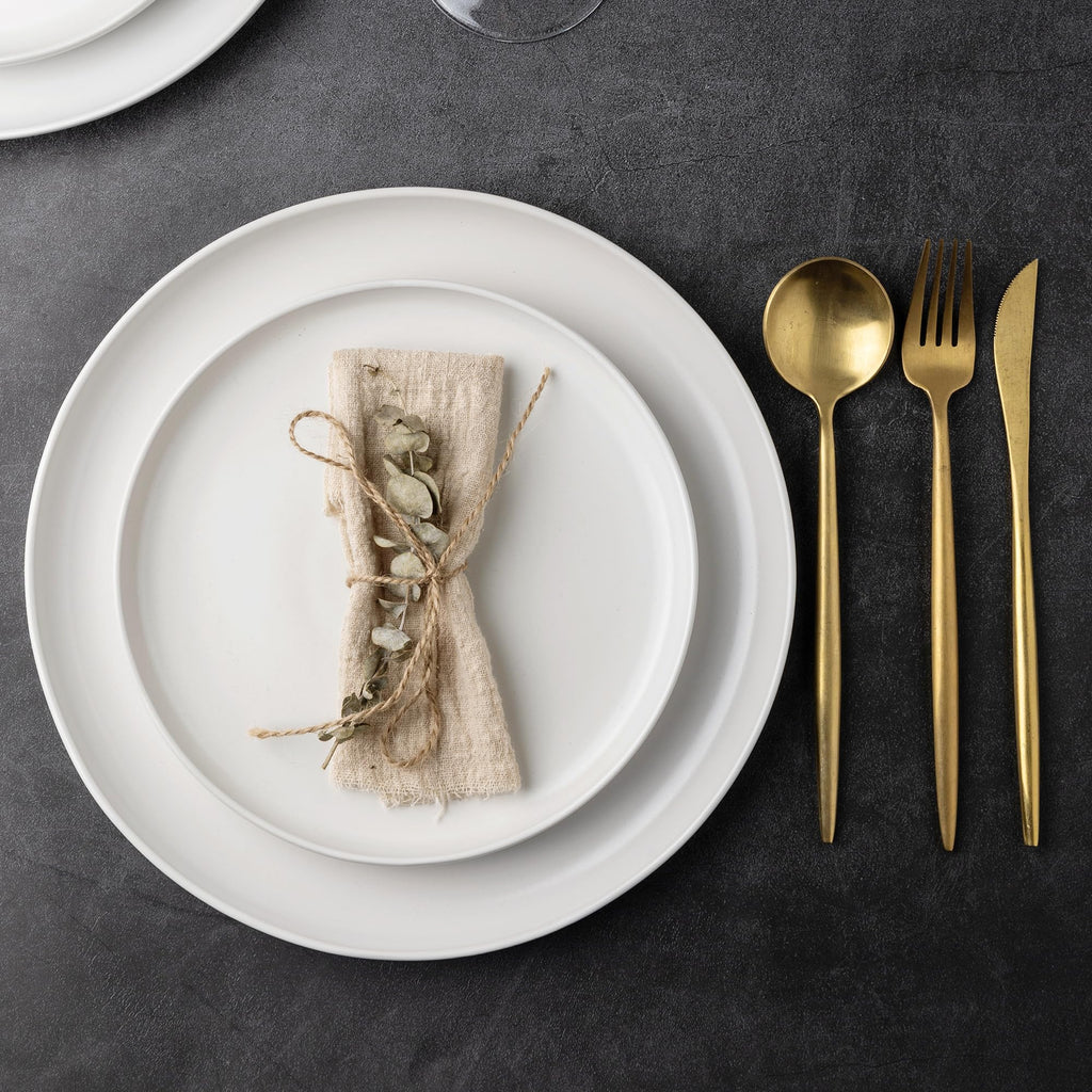 Ceramic Dinner Plates Set of 6, 10.25 Inch Stoneware Dishes Set
