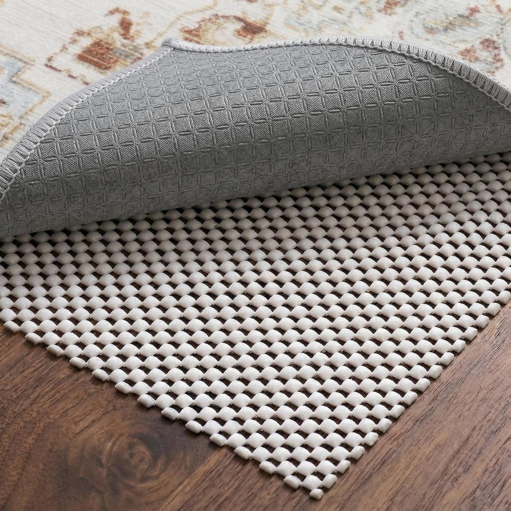 Non-Slip Rug Pad 5x8 Ft - 5'x8' PVC Anti-Slip Carpet Gripper Mat, 5 by 8 Feet Non Slip Pad for Area Rugs, Under Rug - Set of 40