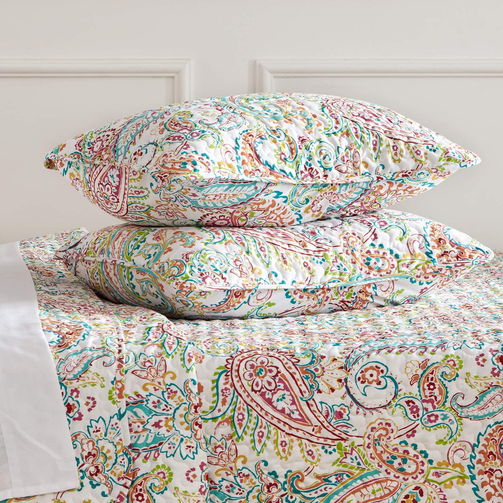 3-Piece Printed Quilt Set - Size - Lightweight Reversible Bedding Coverlet Set for All Season (Classic
