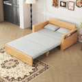 48" Grey 3-in-1 Sectional Sleeper Sofa w/Stor & Rev Chaise, Wooden Frame