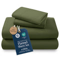 100% Organic Cotton Flannel Sheet Set (XL, Cypress)