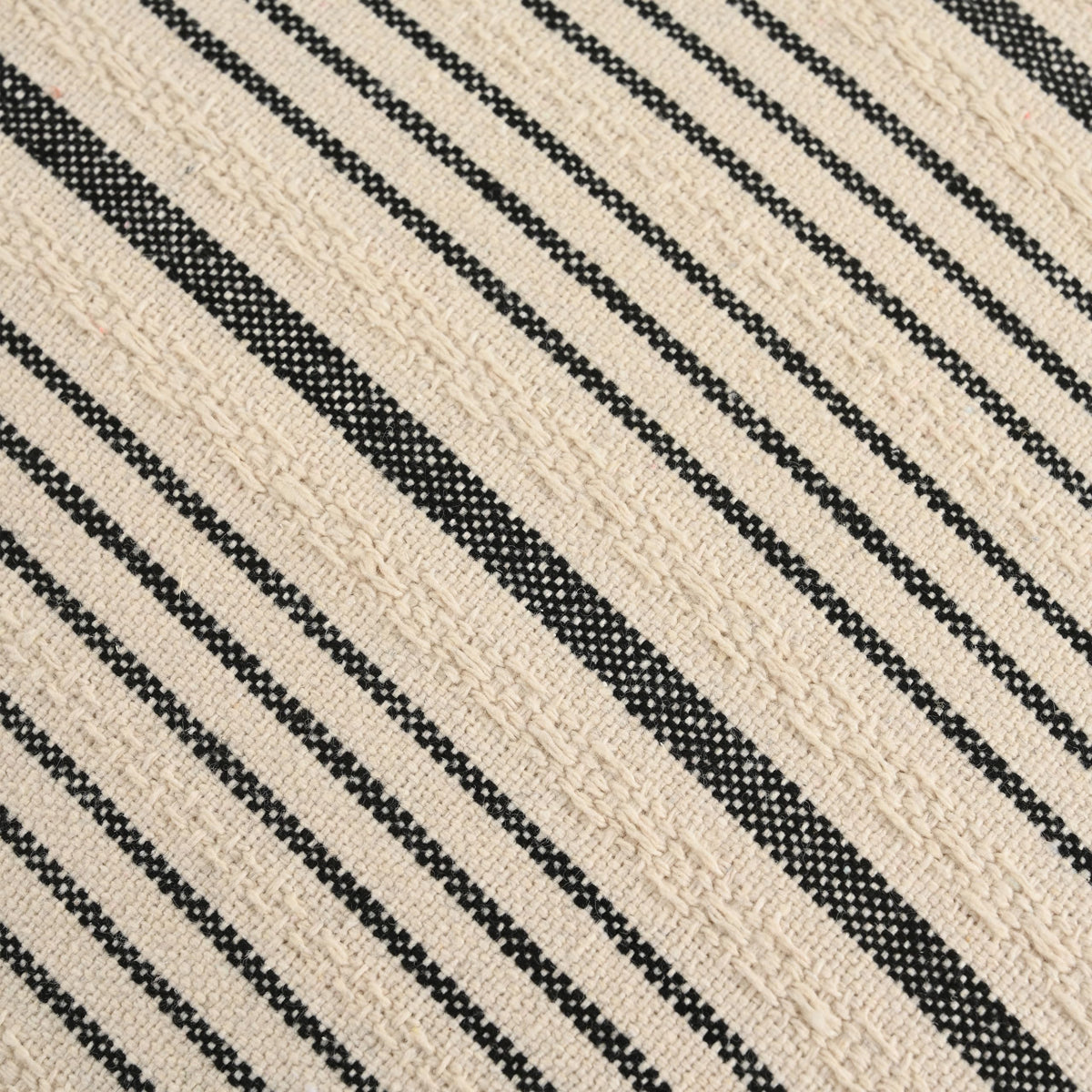 Black Outdoor Striped Pack of 2 Couch Throw Pillow Covers 18x18