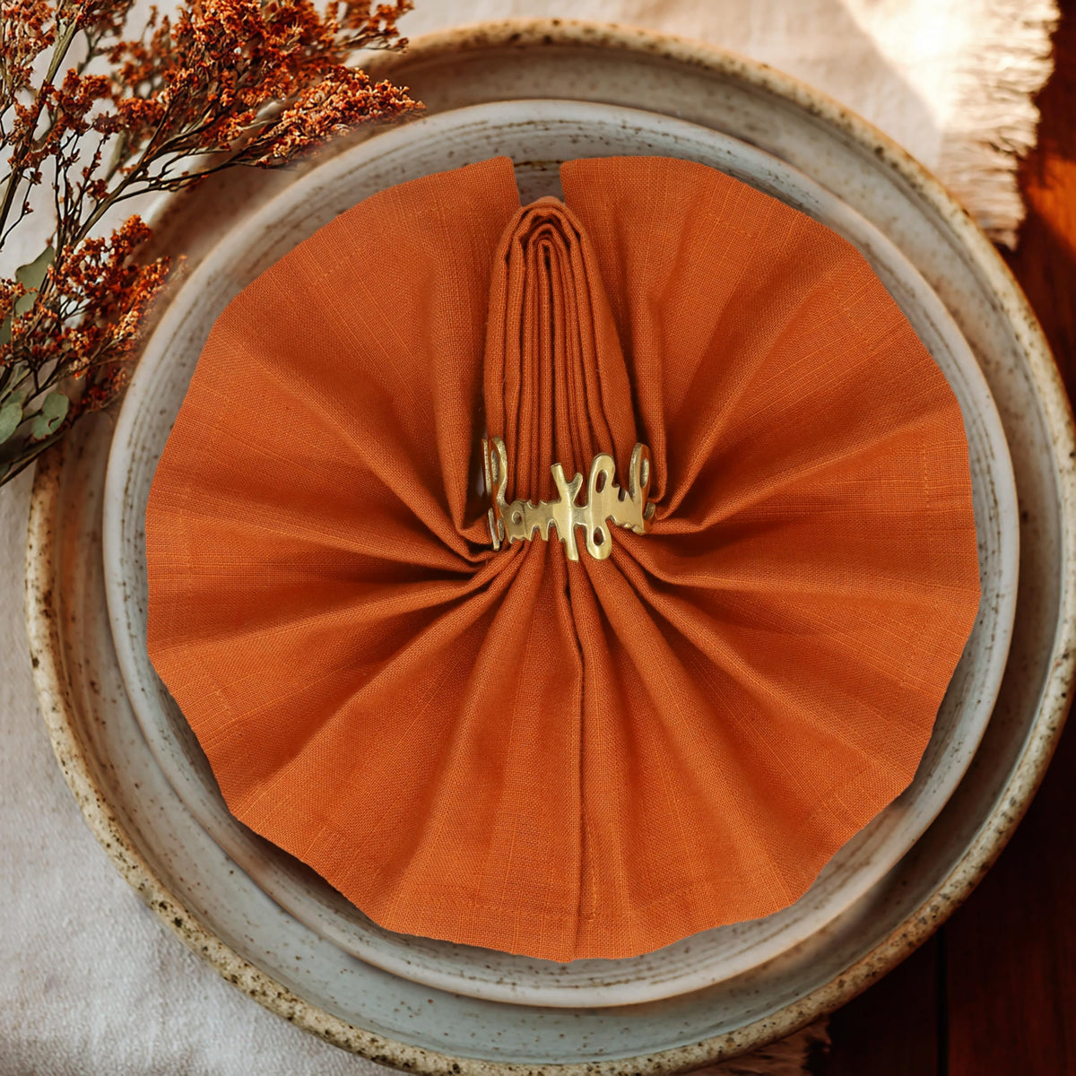 Harvest Cloth Napkins - Set of 12 Soft 100% Cotton Napkins