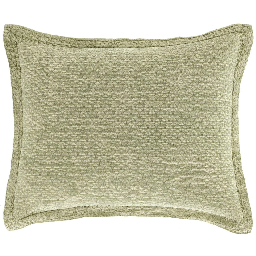 Hawley Sage Solid Cotton Matelasse Sham, Standard