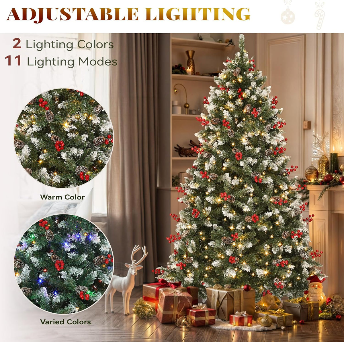 Prelit Pre-Decorated Christmas Tree with Remote