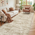 4x10 Runner Rug Non Slip, Washable Hallway Runner Rug, Brown
