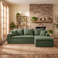 Boneless Cloud Sectional Sofa, L‐Shaped Chenille Deep Seat Modular Couch with Chaise Lounge, No Assembly Required