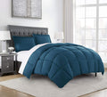 Teal Comforter Set, 7-Piece Bedding Bundle in a Saturated Blue-Green