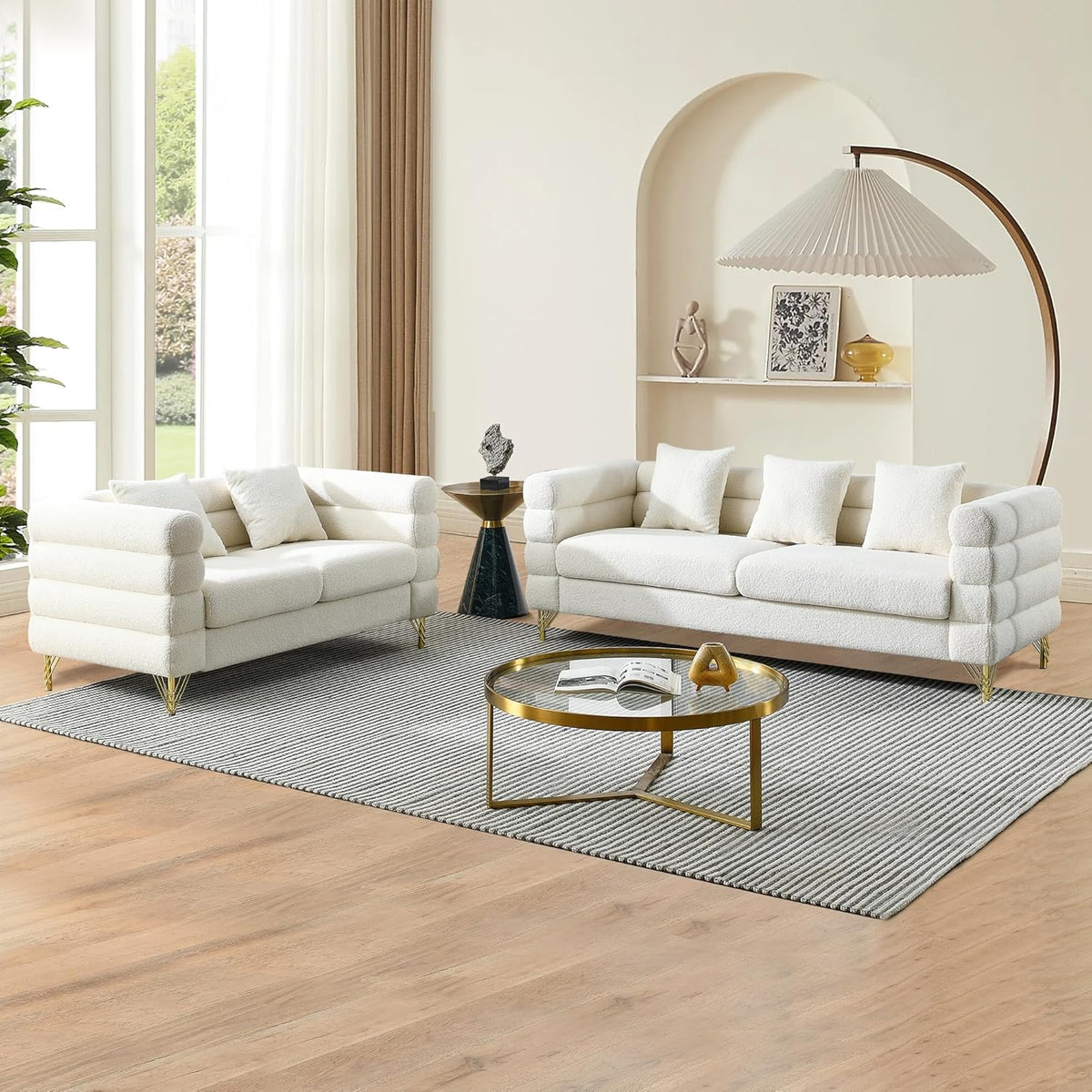 Luxury Teddy Sofa Set for Living Room, Modern Decor Furniture Sectional Sofa