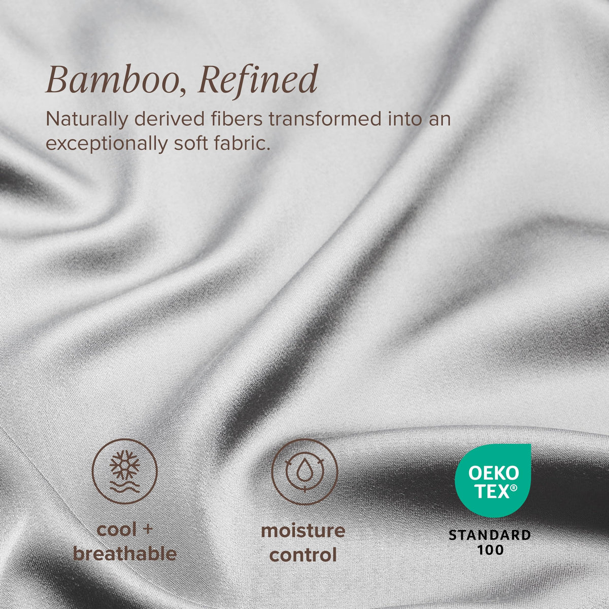 100% Rayon Made from Bamboo Sheet Set (Cloud Grey)