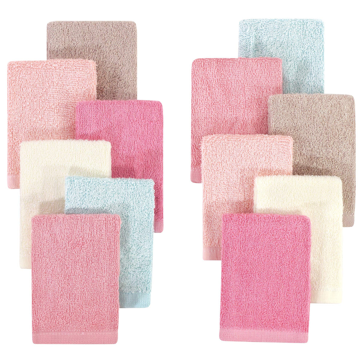 Unisex Baby Rayon from Bamboo Woven Washcloths 12pk, Soft Peony, One Size