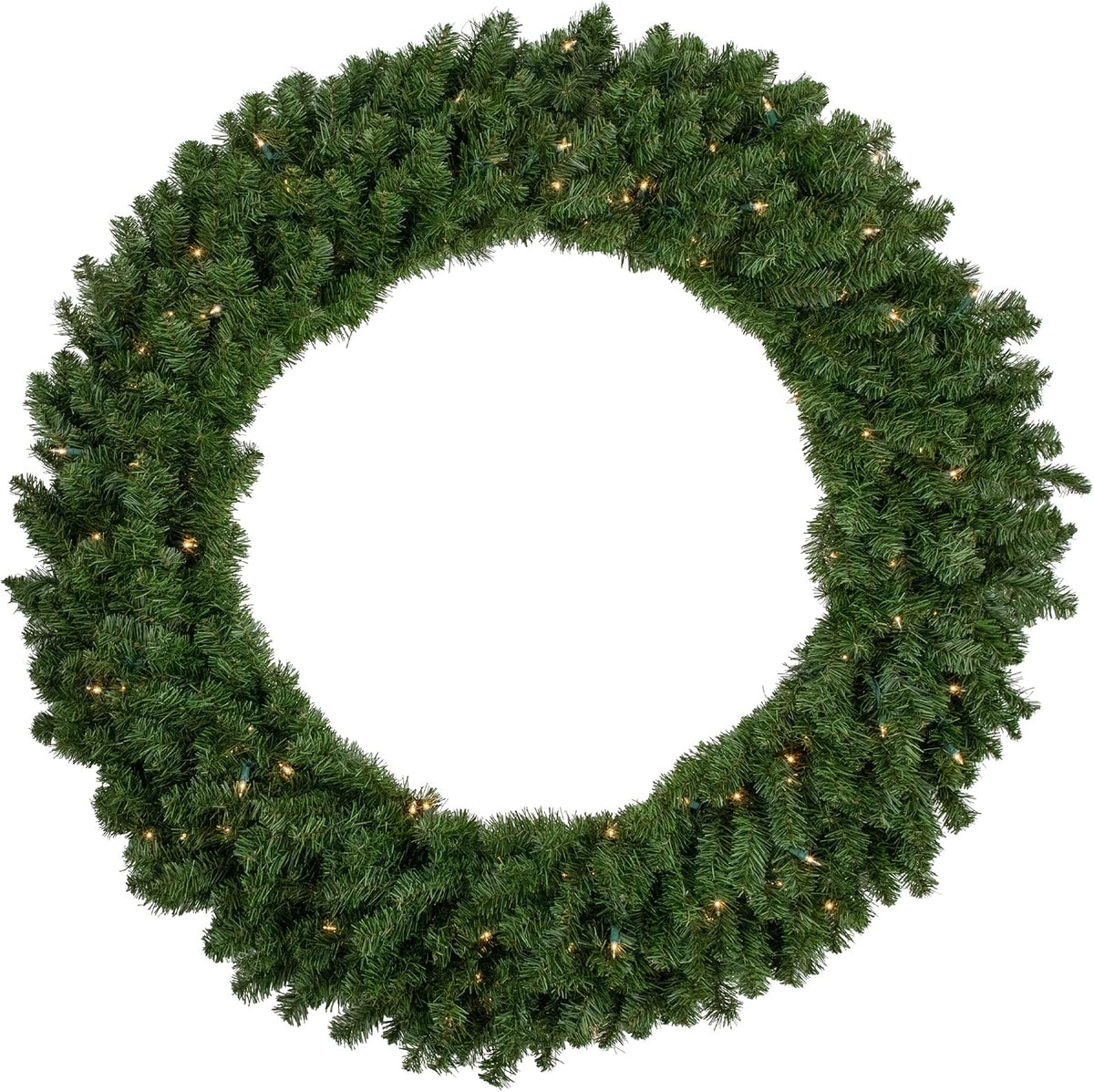 Pre-Lit Canadian Pine Artificial Christmas Wreath - 48" - Clear Lights