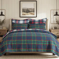 Spencer Plaid Navy - Quilt (68x86in.) - Plaid - Red Green White - Reversible - Cotton