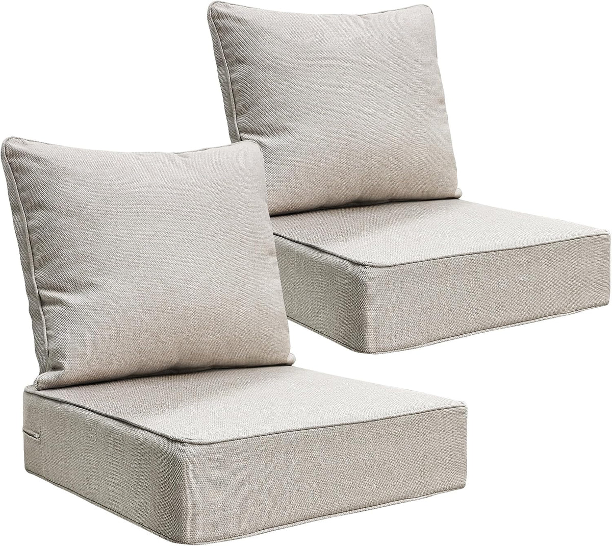 24x24 Outdoor Seat Cushions Set of 2, Thick Deep Seated Outdoor Chair Cushions Furniture, Fade Resistant Replacement