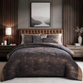 Texture Jacquard 5 Piece Comforter Set, Grey