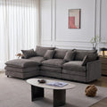 105" Oversized Modular Cloud Sectional Sofa Free Convertible L-Shaped Corner Sectional with Movable Ottoman, Chenille
