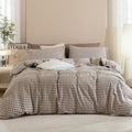 Washed Cotton Duvet Cover Set, 3-Piece, Classic Gingham