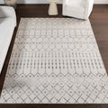 Blythe Grey Trellis Power Loomed Area Rug, 8' x 10'
