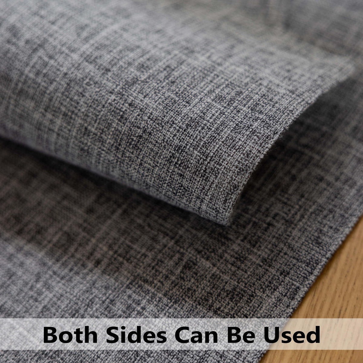 Cloth Placemats Set of 6 Table Mats Gray Linen Place Mats for Buffet Kitchen and Dining Room, Ash Grey