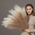 Faux Pampas Grass, 9PCS Pompas, Large Pompas Grass, 38'' Tall Pampas Grass for Floor Vase, Pampas Grass Decor Tall