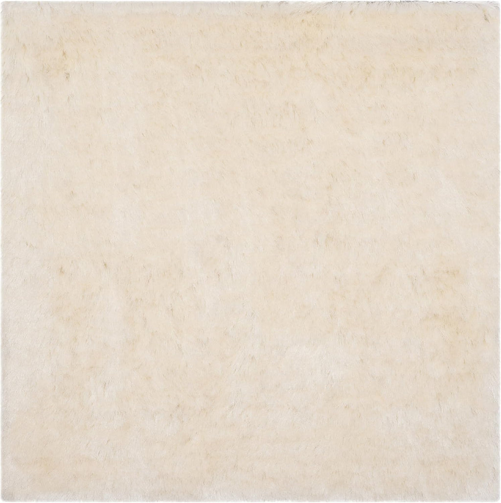 Paris Shag Square Rug 5', Soft Plush Modern Ivory SG511-1212