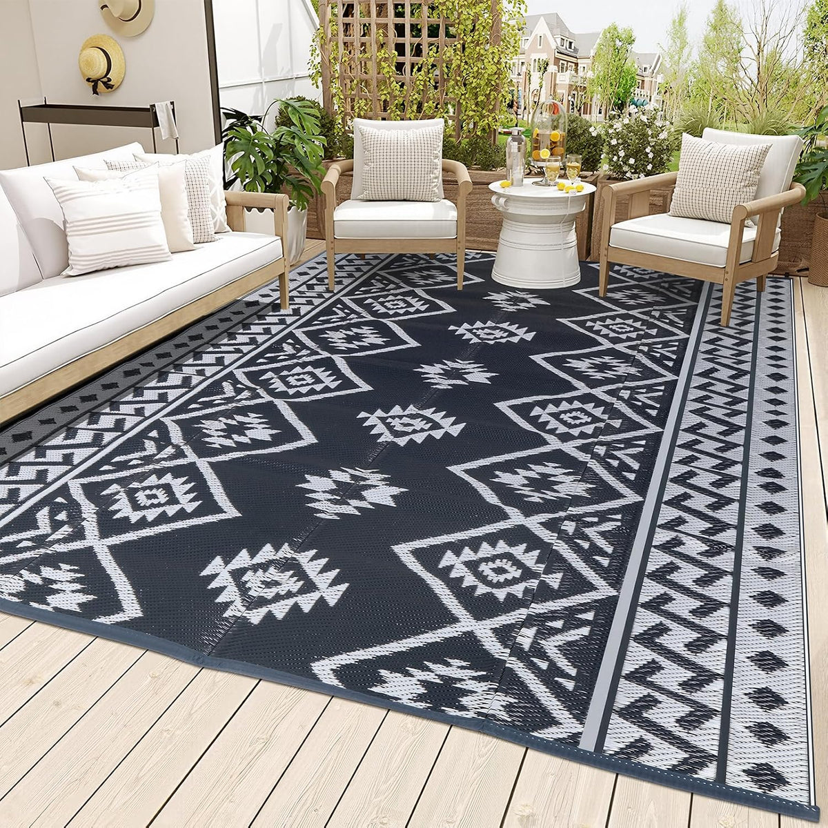Outdoor Rug Waterproof Outdoor Carpet Plastic Patio Rug