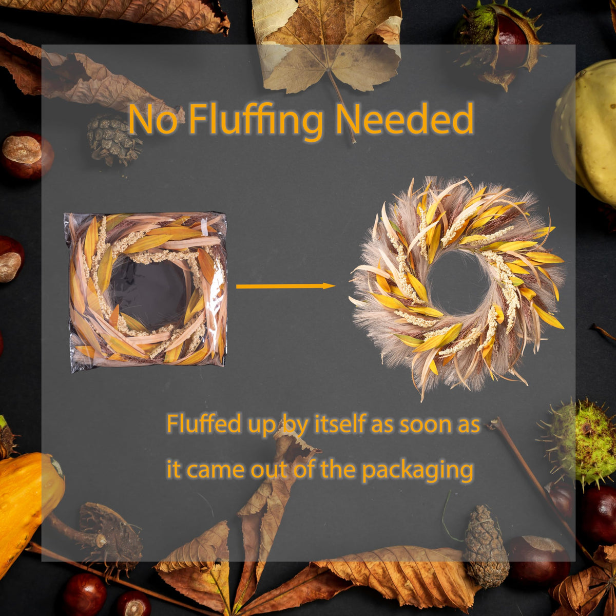 Fall Wreath 22-24inch Autumn Door Wreath Front Door Decor