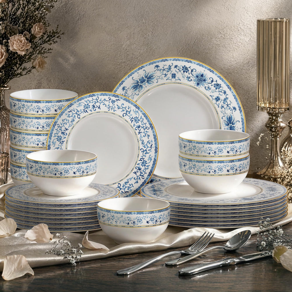 24-Piece Fine Bone China Dinnerware Set for 8