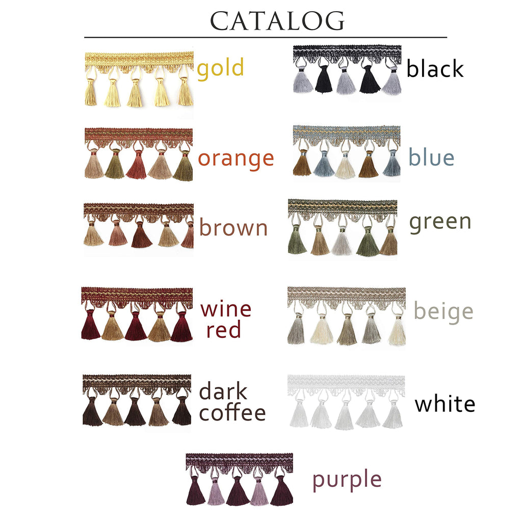 Tassel Fringe Trim 6.5 Yard x 3.54 Inches Tassel Fringes