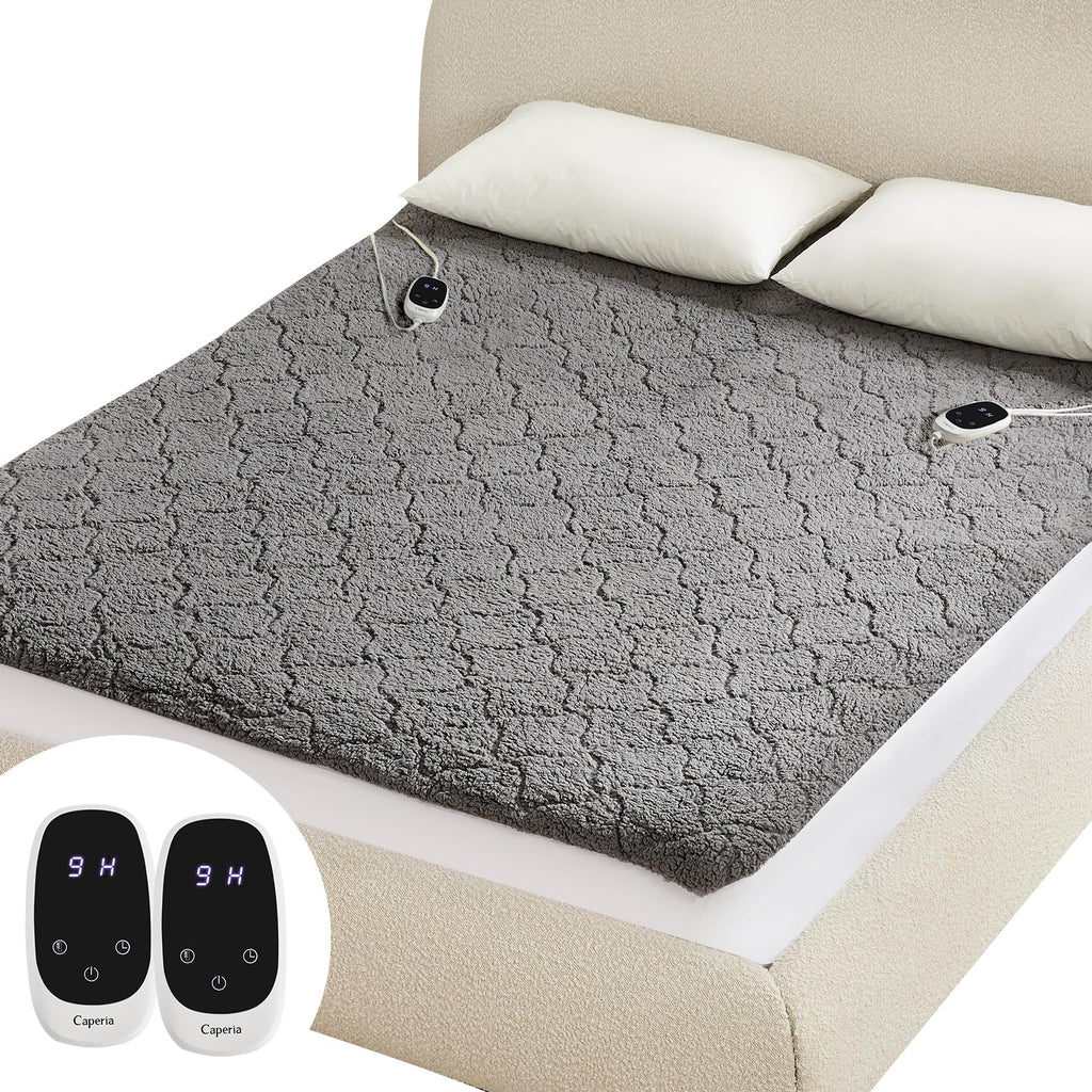Heated Mattress Pad Queen, Electric Mattress Pad with 9 Heat Settings, Memory Function, Fast Heating, 1-12 Hours Auto