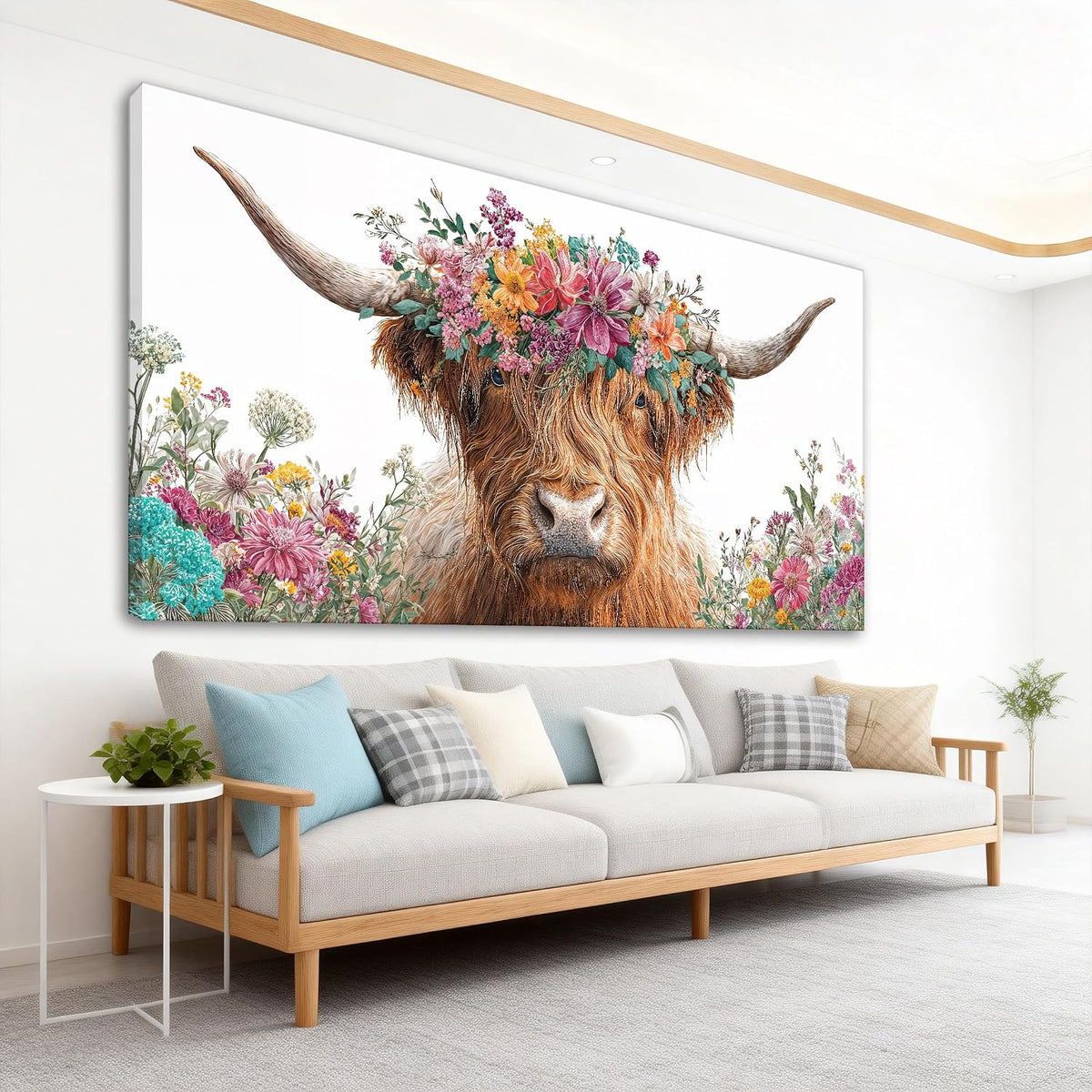 Large Canvas Wall Art Decor Canvas Art Wall Decor Highland Cow Wall Art Prints Wall Art Pictures Vintage Wall Art