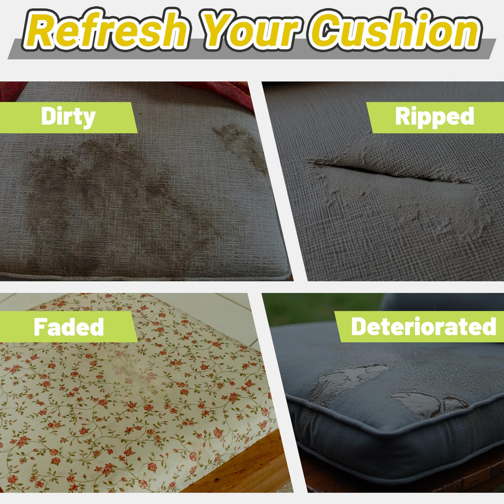 Custom Size Cushion Cover, Replaceable Bench Cushion/Chair/Window Seat Cushion Cover, Indoor/Outdoor Furniture