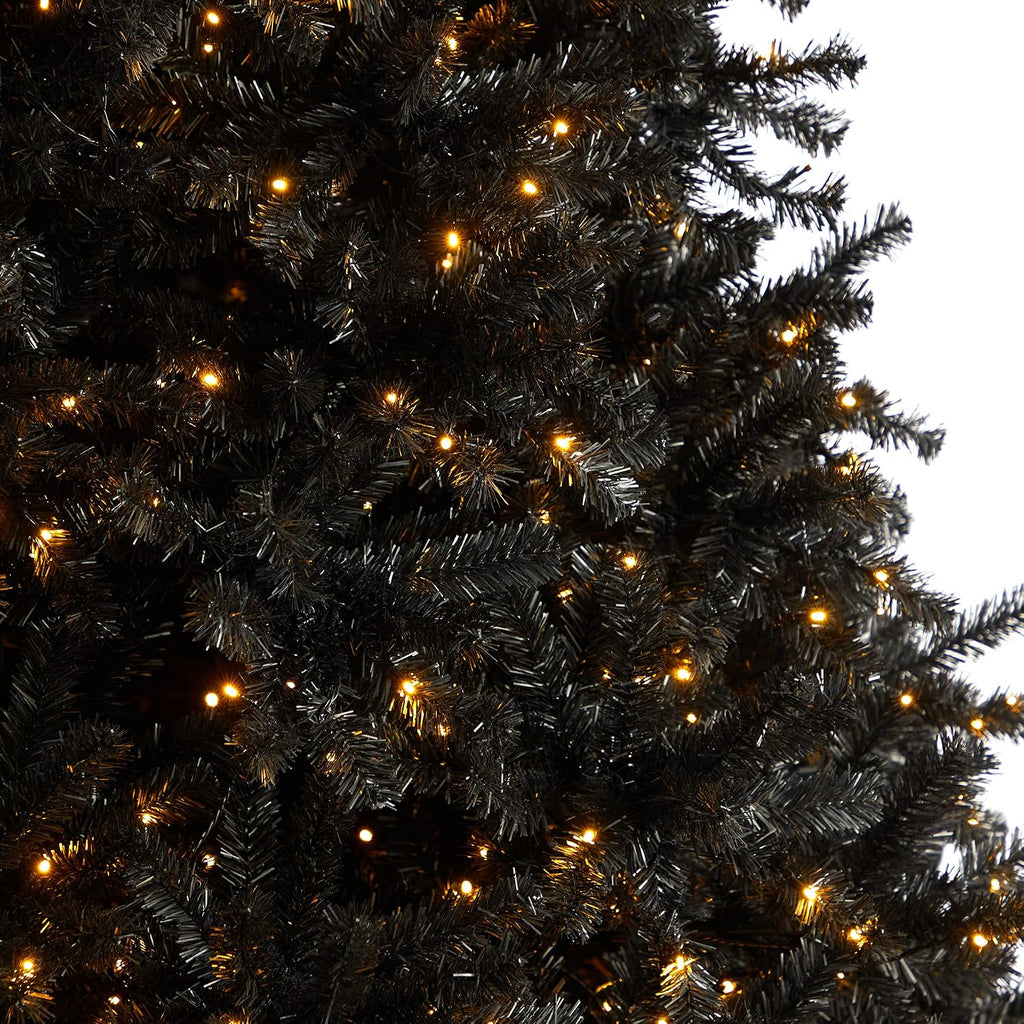 Prelit Black Artificial Christmas Tree Holiday Decor