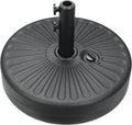 20" 50 lbs Fillable Heavy Duty Umbrella Base, Stable Outdoor Stand, Durable Holder and Poolside Parasols, Black